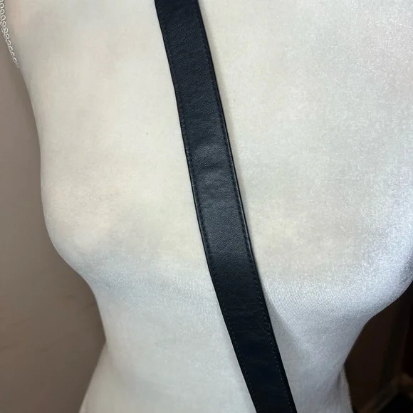 Coach Black Signature Silver Chain ShoulderBag Adjustable Strap - Picture 6 of 15